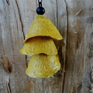 Ketting met hanger van papier gemaakt van citroenpulp